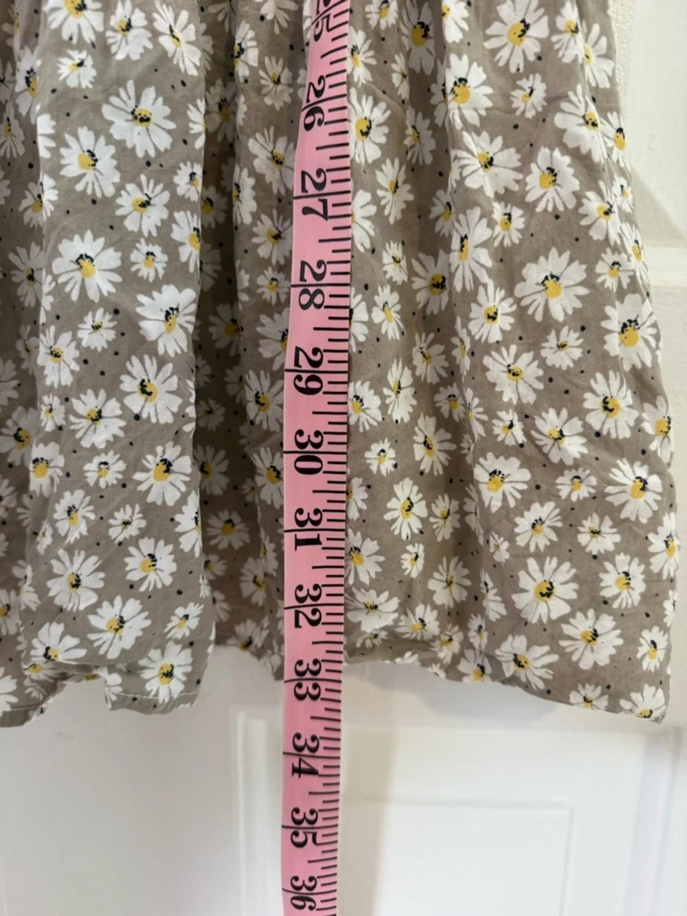 Beige Daisy Tiered Girls' Casual Dress